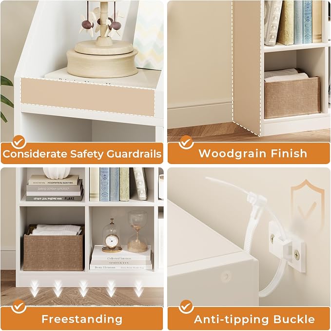 9-Cube Wooden Storage Bookcase - Image 3
