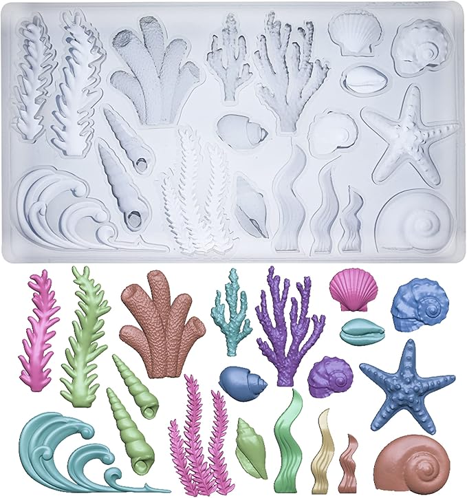 Sea Creature Mold for Polyclay Air Dry Clay Plaster by FUNSHOWCASE