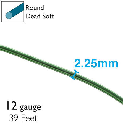 The Beadsmith Anodized Aluminum Wire – 12 Gauge – 39 feet – Kelly Green Color – - Image 5