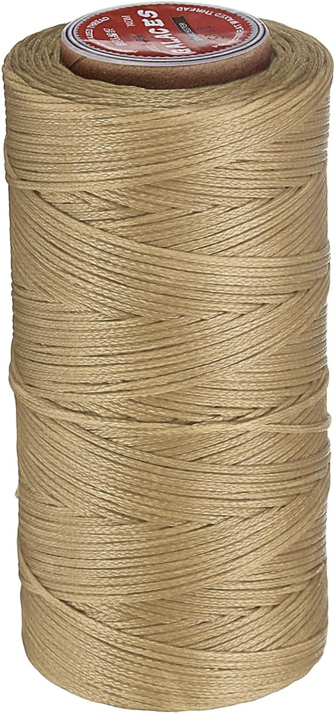 uxcell Flat Leather Sewing Waxed Thread, 140m / 153 Yards Polyester Wax String by uxcell