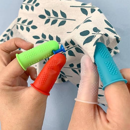 12 Pcs Silicone Hot Glue Gun Finger Caps, Anti-Slip and Reusable Silicone Thumb - Image 5