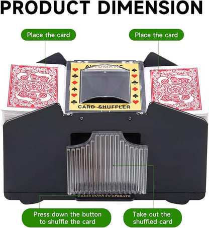 Unniweei Automatic Card Shuffler, Battery-Operated Electric Shuffler, Casino - Image 6