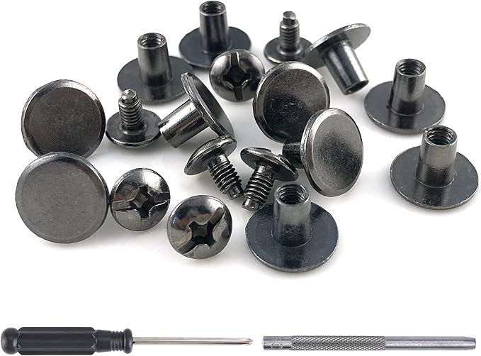 YORANYO 150 Sets 8MM Chicago Screws Leather Rivets by YORANYO