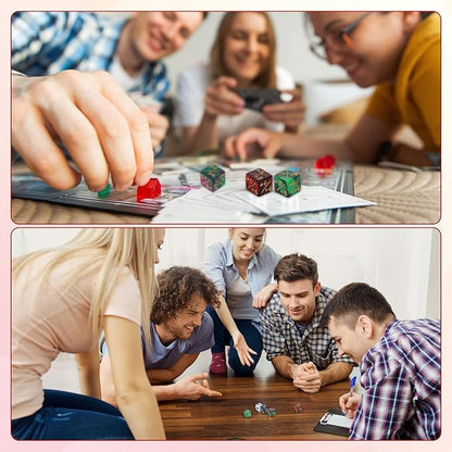 uxcell 48Pcs Magic Dice Counters, Acrylic D6 Life Token Dice Set - Image 5