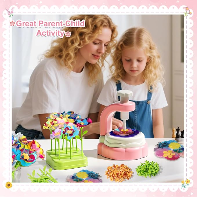 Xuoent Fabric Flower Bouquets Toys, Kids Craft Kits Ages 4-12, DIY Flower - Image 3