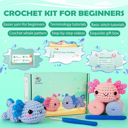 Crochetta Crochet Kit for Beginners, Crochet Starter Kit w Step-by-Step Video - Image 5