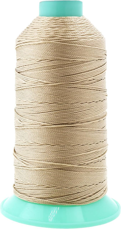 Mandala Crafts Bonded Nylon Thread Cream Heavy Duty Sewing Threads by MandalaCrafts