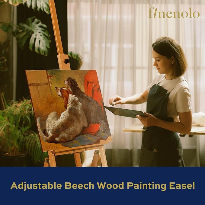 Large Adjustable Beech Wood Painting Easel - Image 2