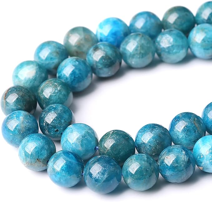 38PCS 10mm AAA Natural Blue Apatite Stone Beads Gemstone Round Loose Spacer - Image 4