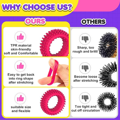 Fidget Toys Sensory Rings for Kids: Fidget Ring 18 Pack - Image 2