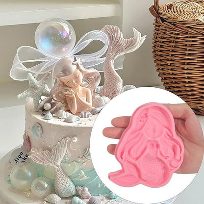 1 Pcs Mermaid Candy Fondant Mold, Reusable Chocolate Silicone Molds - Image 4