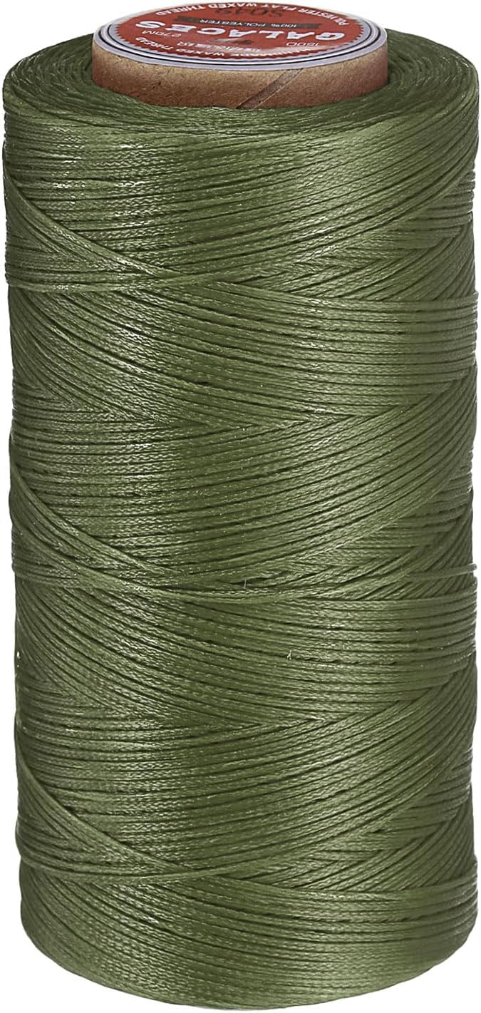 uxcell Flat Leather Sewing Waxed Thread, 270m / 295 Yards Polyester Wax String by uxcell