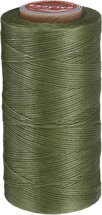 uxcell Flat Leather Sewing Waxed Thread, 270m / 295 Yards Polyester Wax String by uxcell