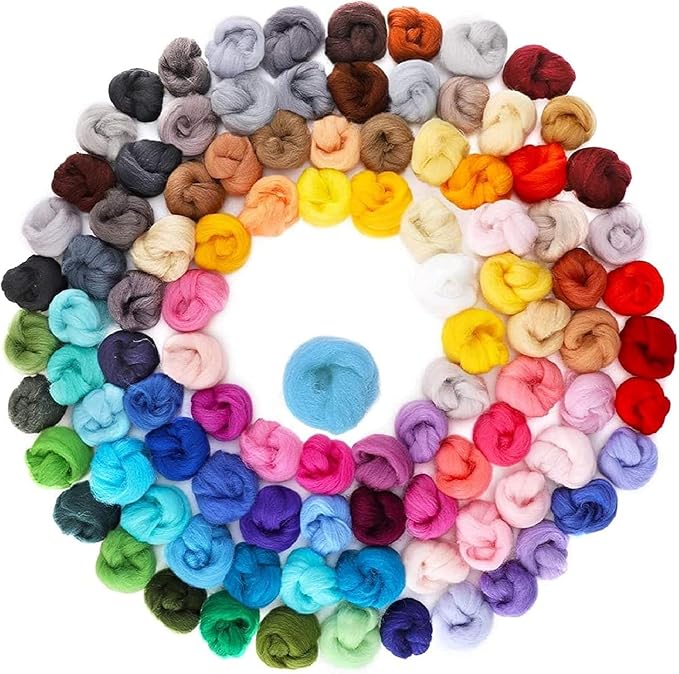 Habbi 100 Colors Needle Felting Wool by Habbi