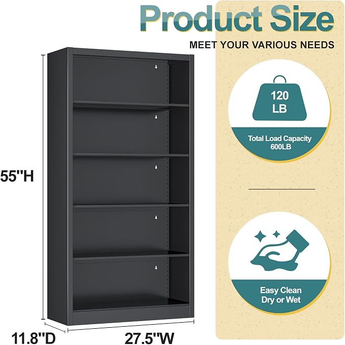 Heavy-Duty Metal Open Storage Cabinet - Image 2