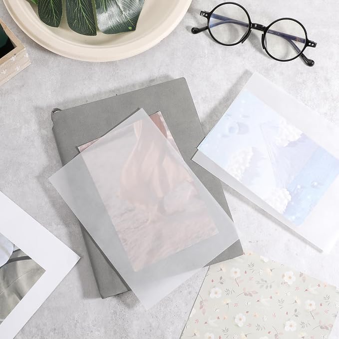 70 Pcs Translucent Vellum Paper, 5.12x7.09 Inch Printable Tracing Paper Wedding - Image 6