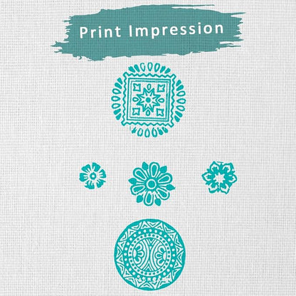 Wooden Stamps for Block Printing on Saree Border, Tattoo - Image 3