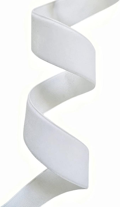 Vintage White Velvet Ribbon, 1 Inch X 25Yd - Image 3