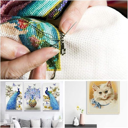 MYFAMIREA Cross Stitch Aida Fabric 11 Count, 59 by 39 Inch Large Size, Classic - Image 6