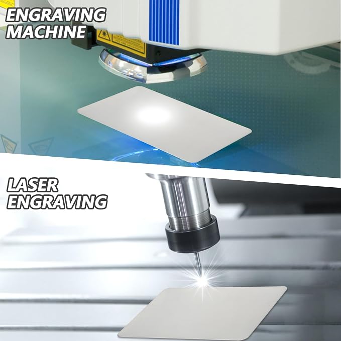 30 Pieces 304 Stainless Steel Metal Business Cards Blank Steel Laser Engraving - Image 5