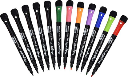 Browill Magnetic Dry Erase Markers, Fine Tip Low Odor Whiteboard Markers by Browill