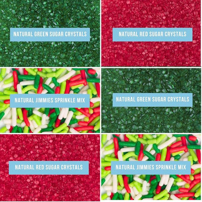 Sweets Indeed Dye Free Christmas Sprinkles – 2.75 oz 6-Cell Holiday Jar | Red - Image 3
