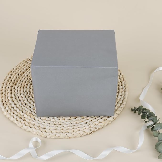 NESCCI Silver Matte Wrapping Paper, Solid Color Pearly-Lustre Paper, Gift - Image 4