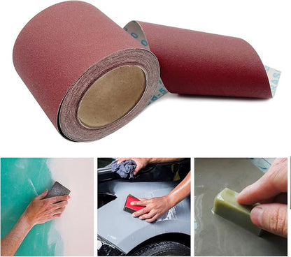 180 Grit Emery Cloth Roll, 4.5 Inch Wide 32.8 Ft Long Abrasive Sandpaper Rolls - Image 5