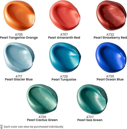 Arteza Metallic Acrylic Paint, Rich Pigments, Non Fading, Non Toxic Paints - Image 2