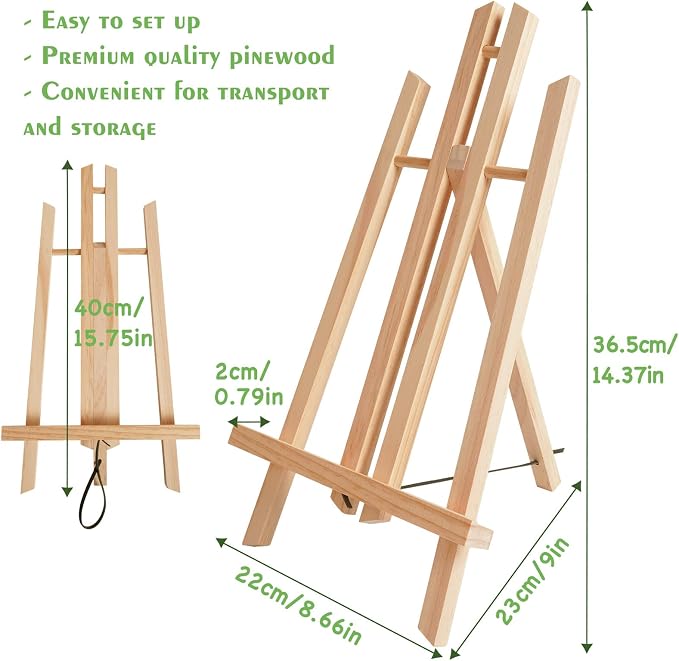 CONDA 8 Pack 16" Tabletop Display Easel, Portable A-Frame Tripod Display Easel - Image 3