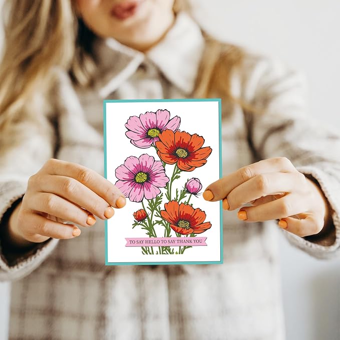 ORIGACH Realistic Cosmos Flower Layering Stencils Set - Image 7