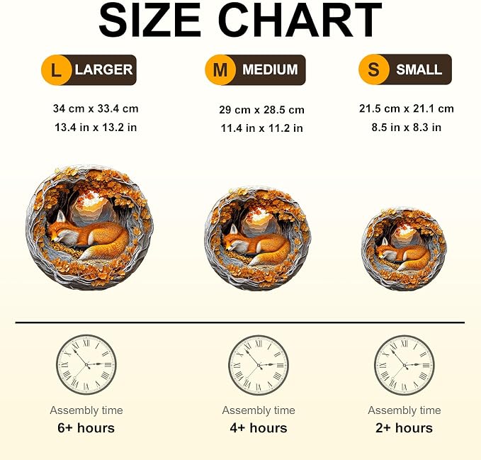 WOODBESTS Wooden Puzzles for Adults, 3D Fox Wood Puzzles Adult, Unique Shape - Image 6