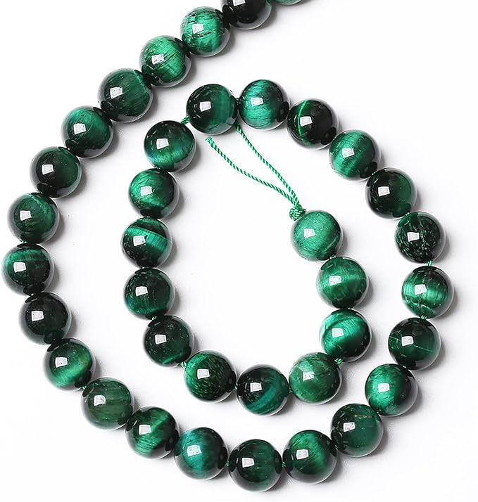 38PCS 10mm Top AAA Green Tiger Eye Beads Natural Stone Round Loose Beads - Image 5
