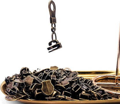 Sawoake 50PCS #5 Brass Metal Handle by Zipper