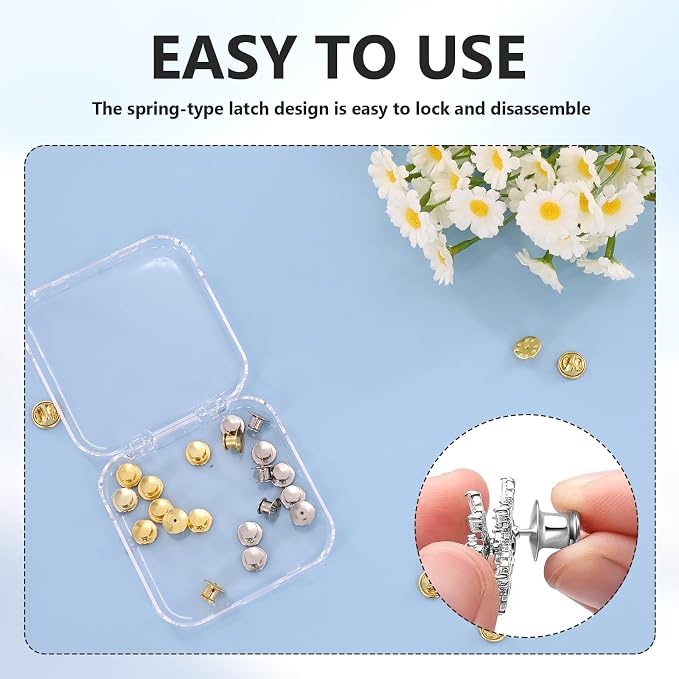 120 PCS Locking Pins Back and Backs Locking Pin, Pins Locks - Image 4
