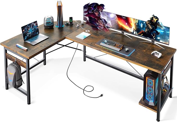 Coleshome 66" L Shaped Gaming Desk by Coleshome