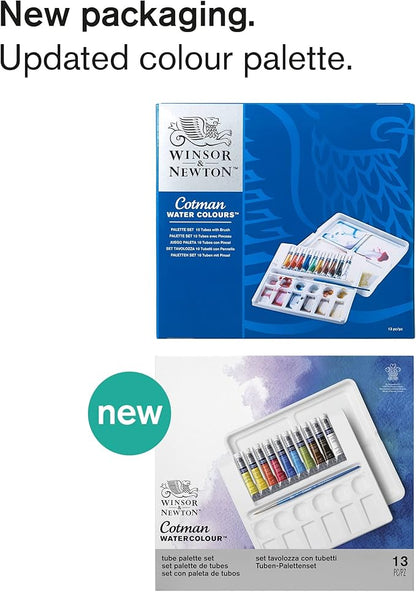 Winsor & Newton Cotman Watercolor Paint Set, 12 Colors Palette Set, 8ml Tubes - Image 2