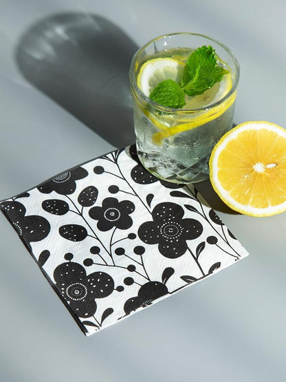 80 pack Designer Cocktail Beverage Napkins, 3-Ply 5x5-inches Disposable - Image 2