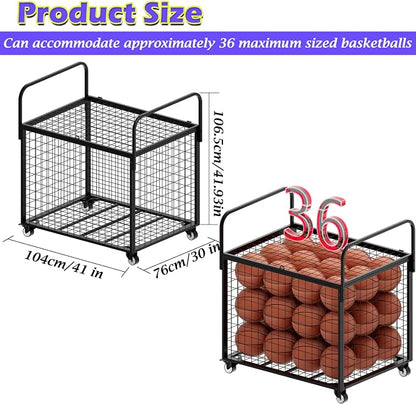 Ball Storage - 22.83" Basketball Cart - Image 3