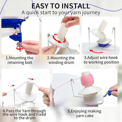 SPEENSUN Yarn Ball Winder, Crochet Yarn Winder, Efficient Yarn Cake Maker Make - Image 3
