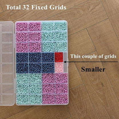 BangQiao 3 Pack Fixed 32 Grids Clear Plastic Storage Box, Transparent Organizer - Image 4
