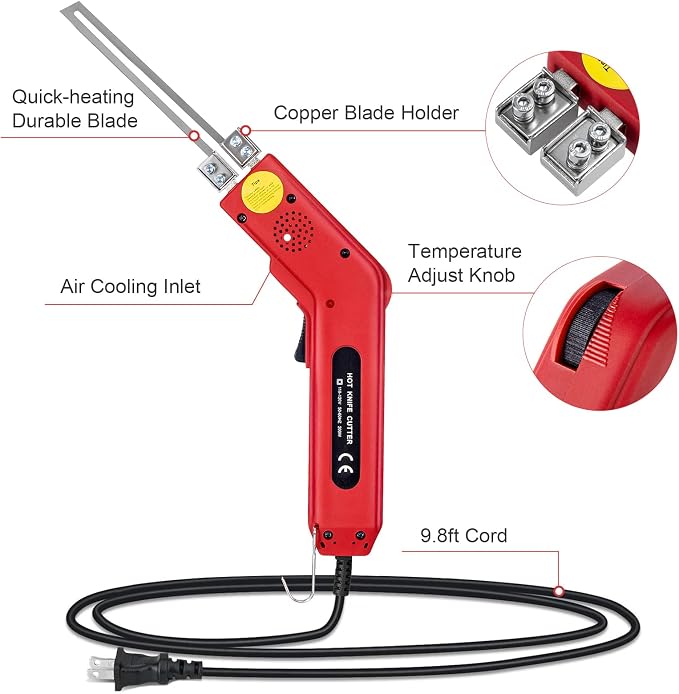Toemics Electric Hot Knife Foam Cutter – 200W Styrofoam Cutting Tool, 4 - Image 4