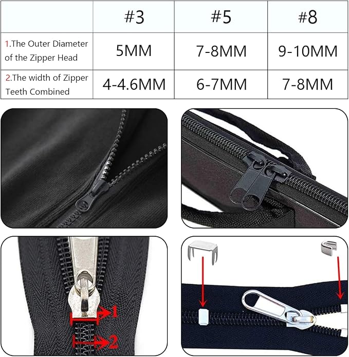 252Pcs Zipper Repair Kit, Zipper Replacement Zipper Pulls, Zipper Fix - Image 5