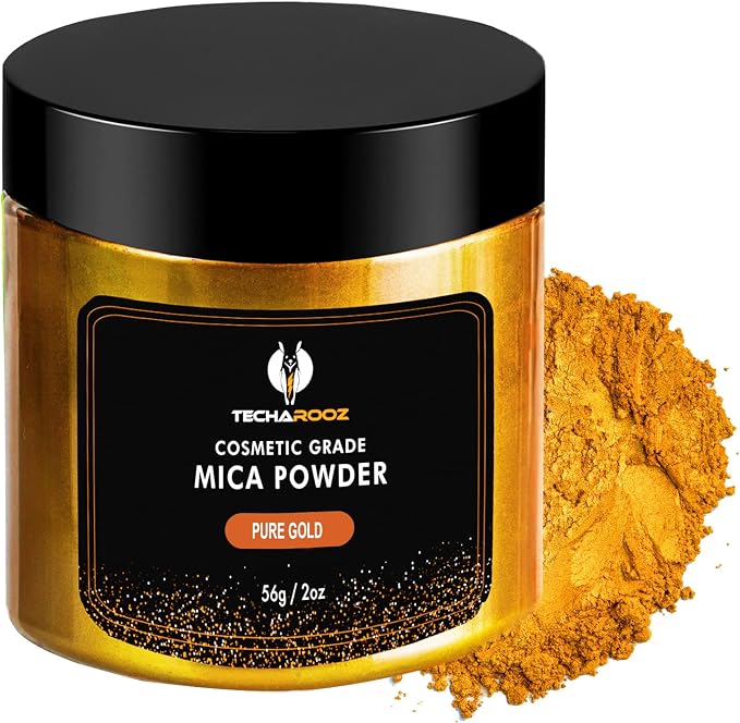Pure Gold MICA Powder for EPOXY Resin 56G / 2OZ. JAR by TECHAROOZ