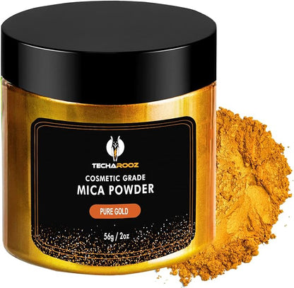 Pure Gold MICA Powder for EPOXY Resin 56G / 2OZ. JAR by TECHAROOZ