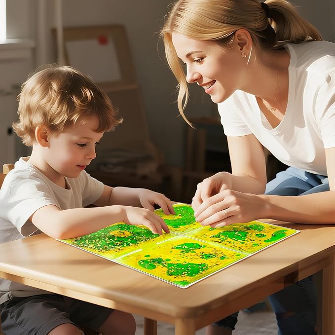 Squishy Liquid Sensory Tiles for Kids Ages 3+ – 12" Soft Tactile Visual Pads - Image 6