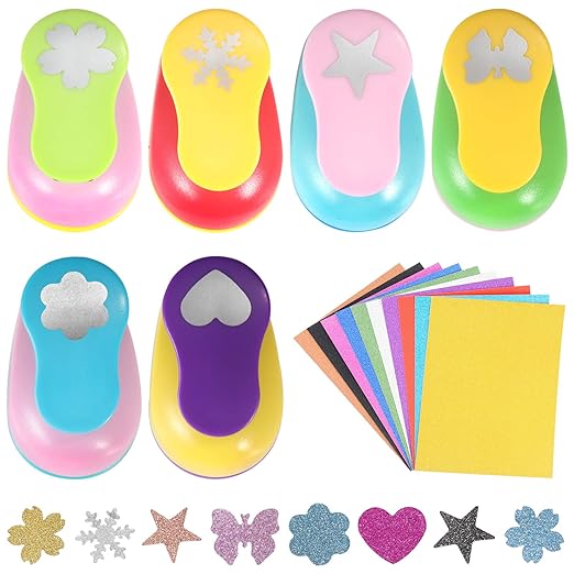 6 Pcs Colorful Craft Hole Punch by Regilt