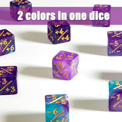 Sumind 48 Pcs Magic Life Counter Dice -1/+1 Counters Commander Buff Tokens 6 - Image 3