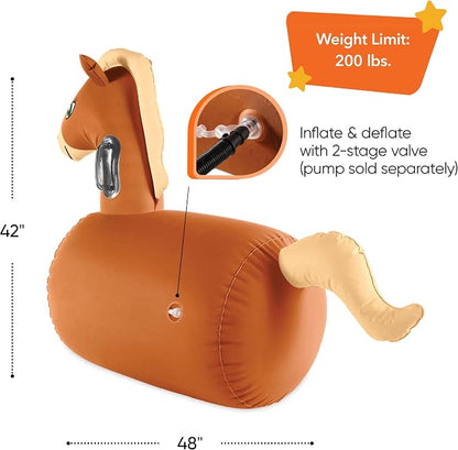 HearthSong Hop 'n Go Inflatable Bouncing Ride-On, Outdoor Play, Ages 5 and Up - Image 3