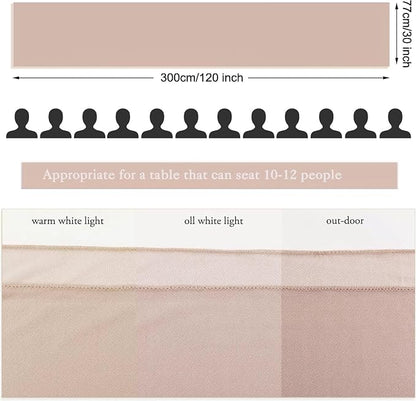 5 Packs Champagne Chiffon Table Runner 30 x 120 Inches Sheer Table Runner 10ft - Image 5